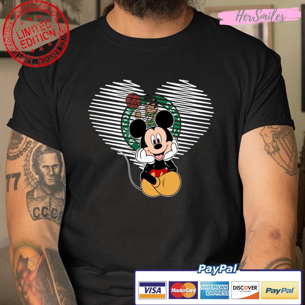 Boston Celtics The Heart Mickey Mouse Disney T Shirt