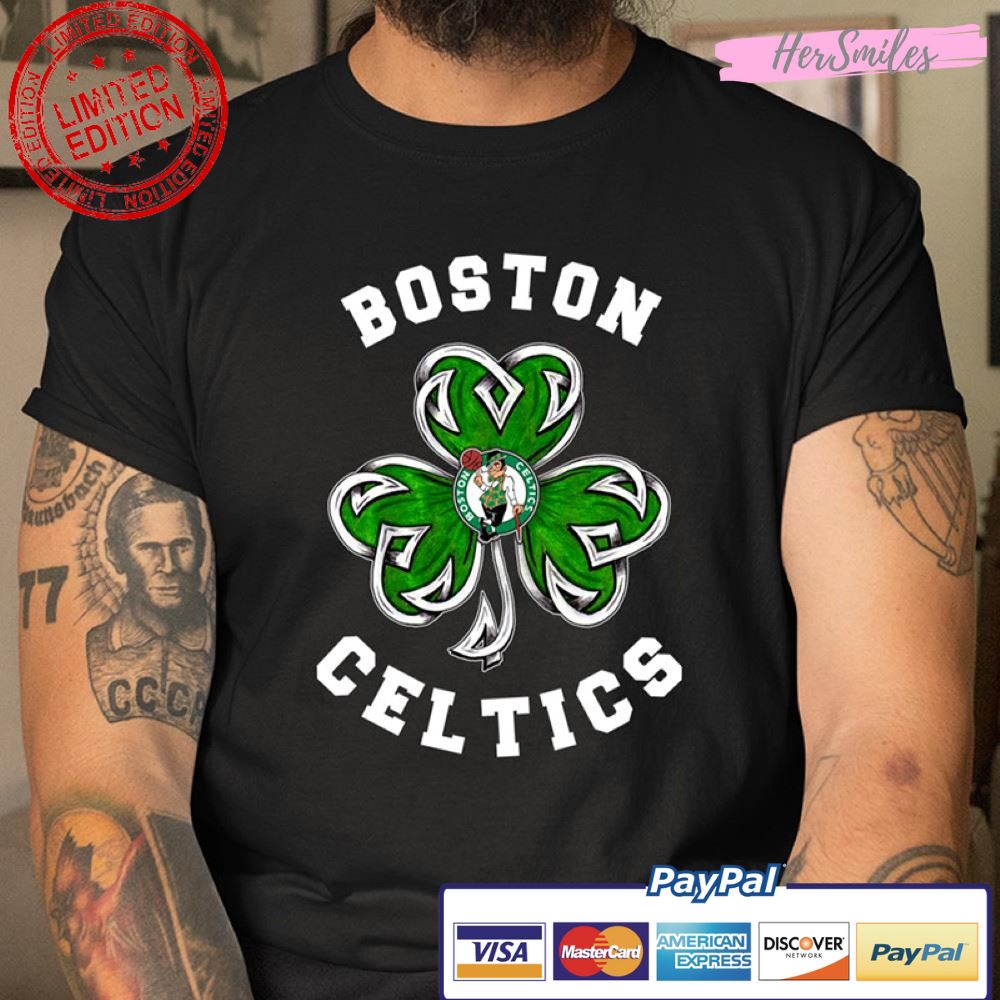 Boston Celtics Three Leaf Clover St Patrick’s Day T Shirt