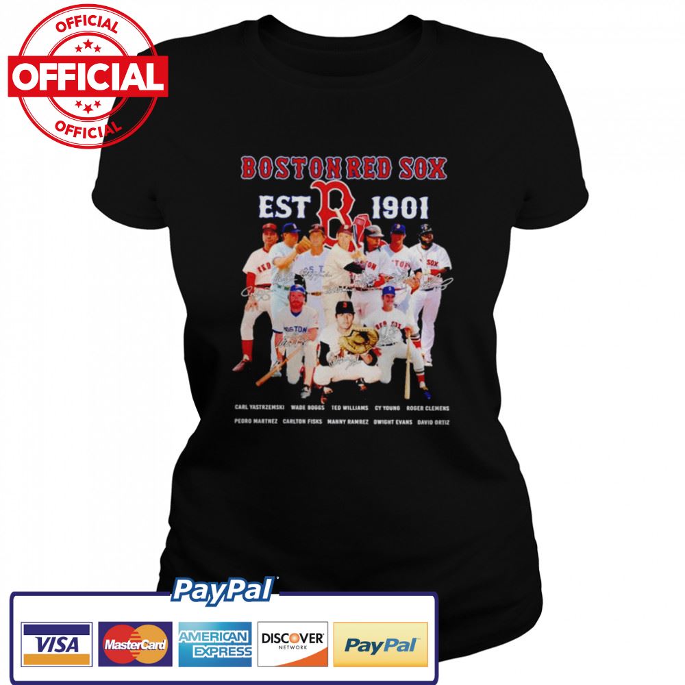Boston Red Sox est 1901 Players signatures shirt