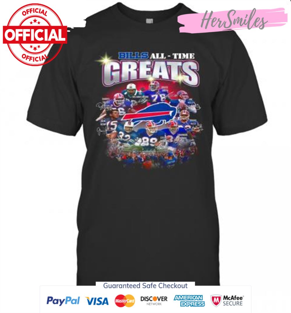 Buffalo Bills All Time Greats 2020 Signatures T-Shirt
