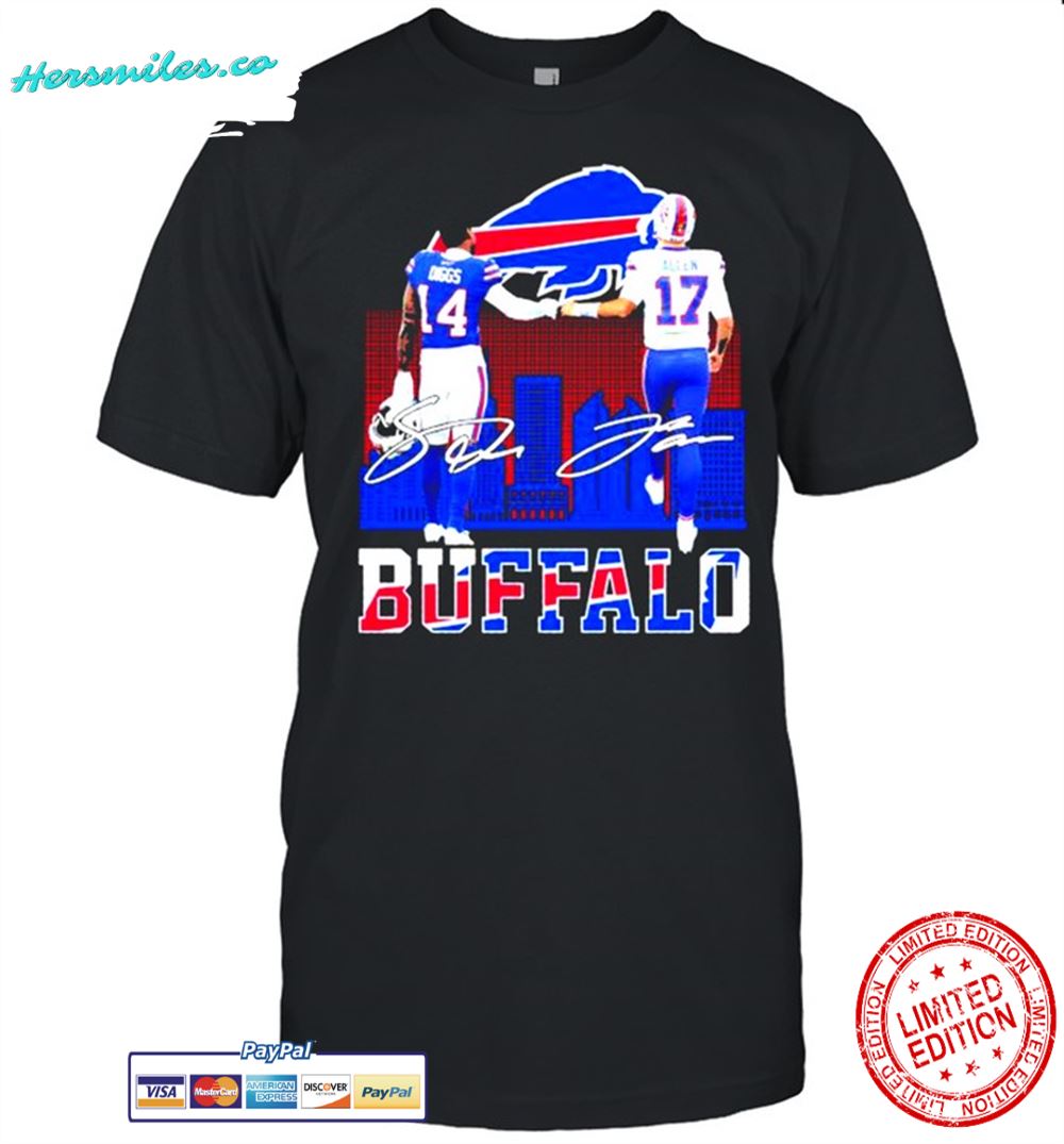 Buffalo Bills Diggs and Allen signatures shirt