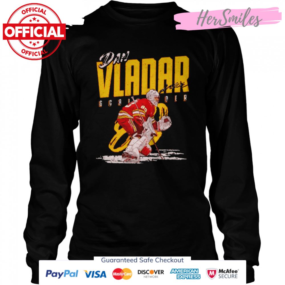 Calgary Flames Dan Vladar goalder signature shirt Calgary Flames Dan Vladar goalder signature shirt