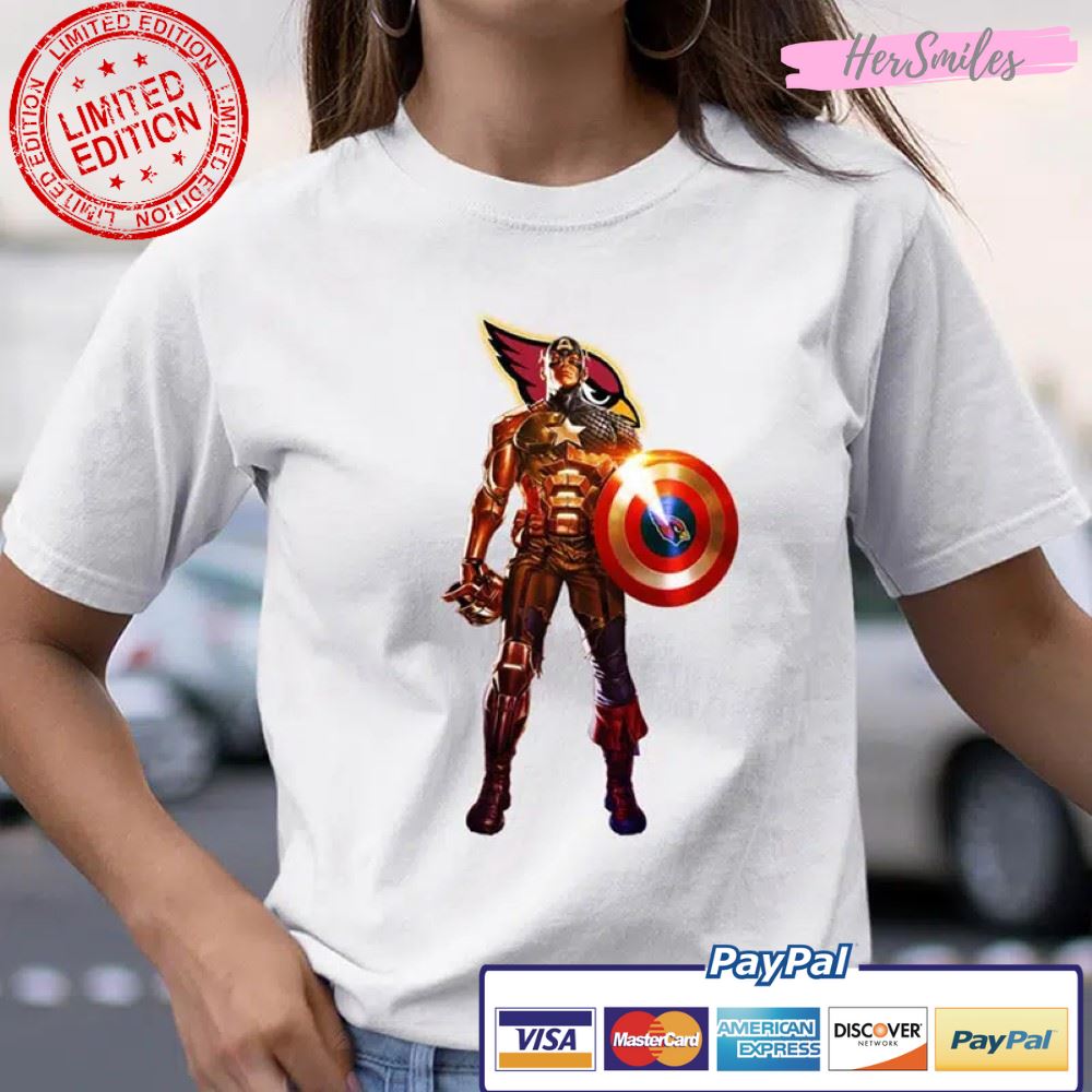 Captain America Marvel Avengers Endgame Arizona Cardinals T Shirt