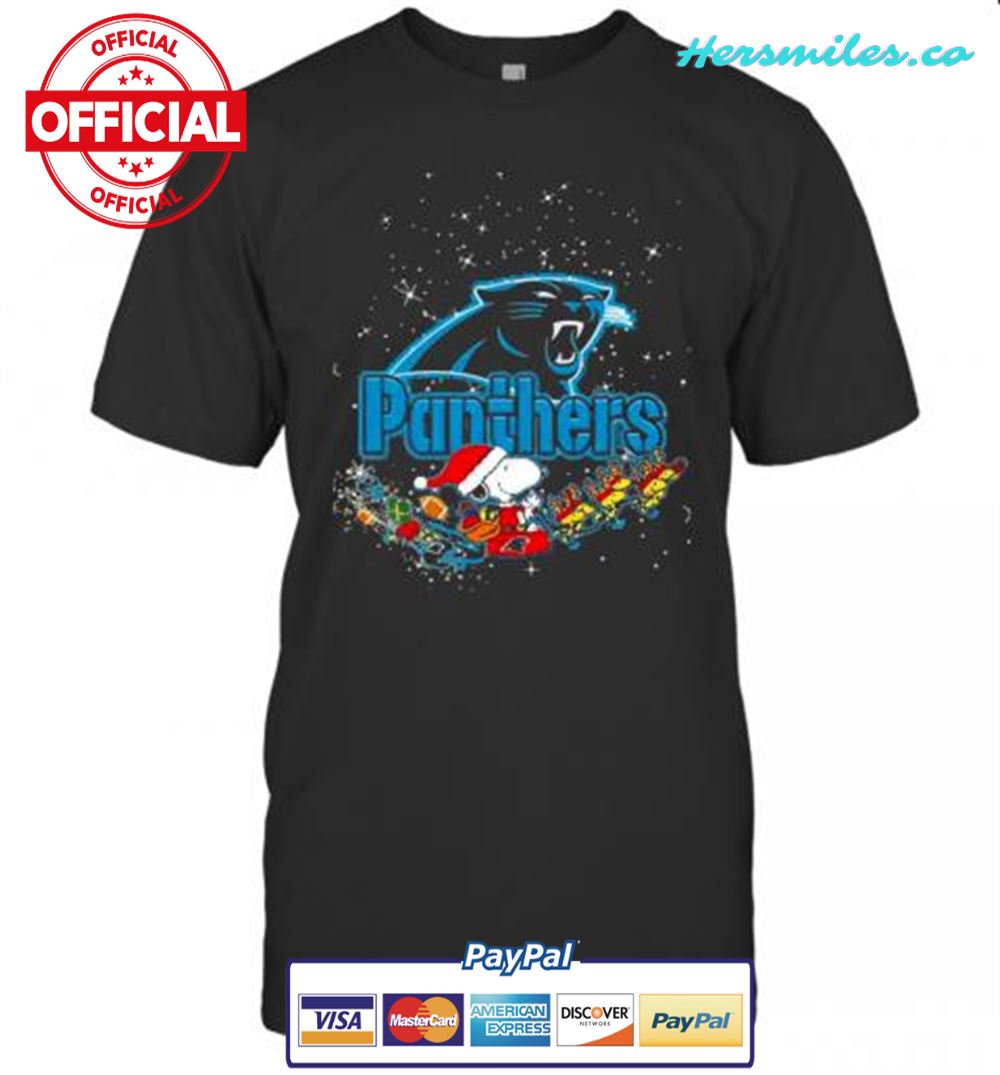 Carolina Panthers Snoopy Christmas T-Shirt