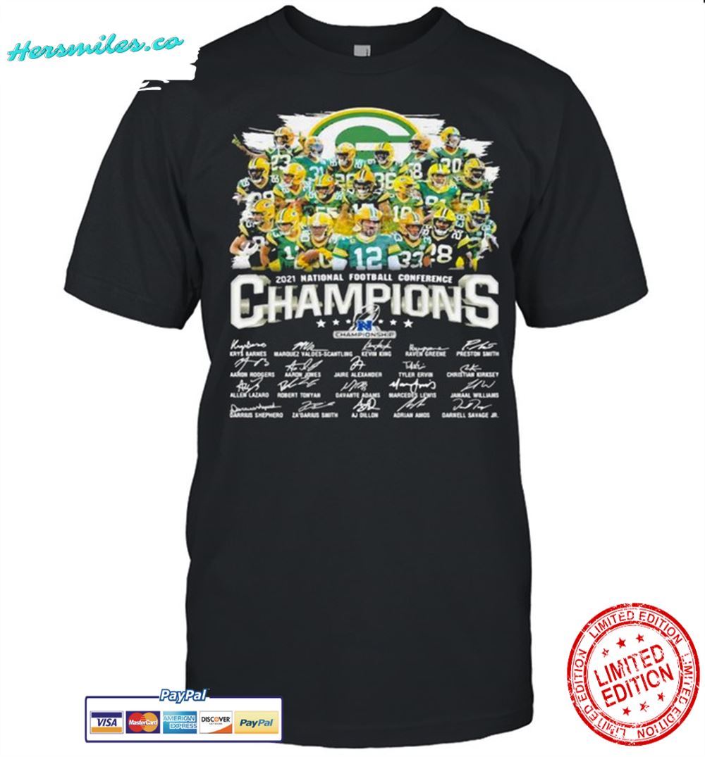 Champions National Football Conference Green Bay Packers Signature Graphic T-Shirt