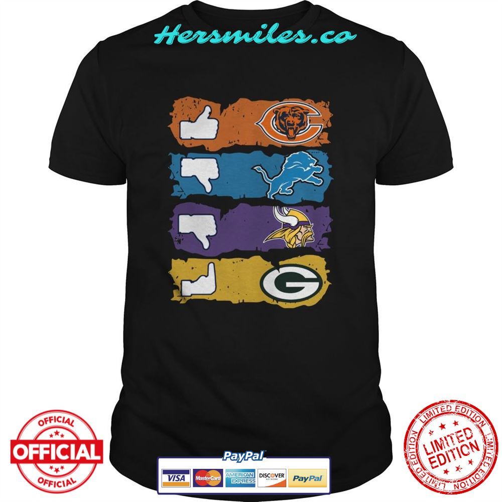 Chicago Bears Minnesota Vikings Detroit Lions and Green Bay Packers T-Shirt