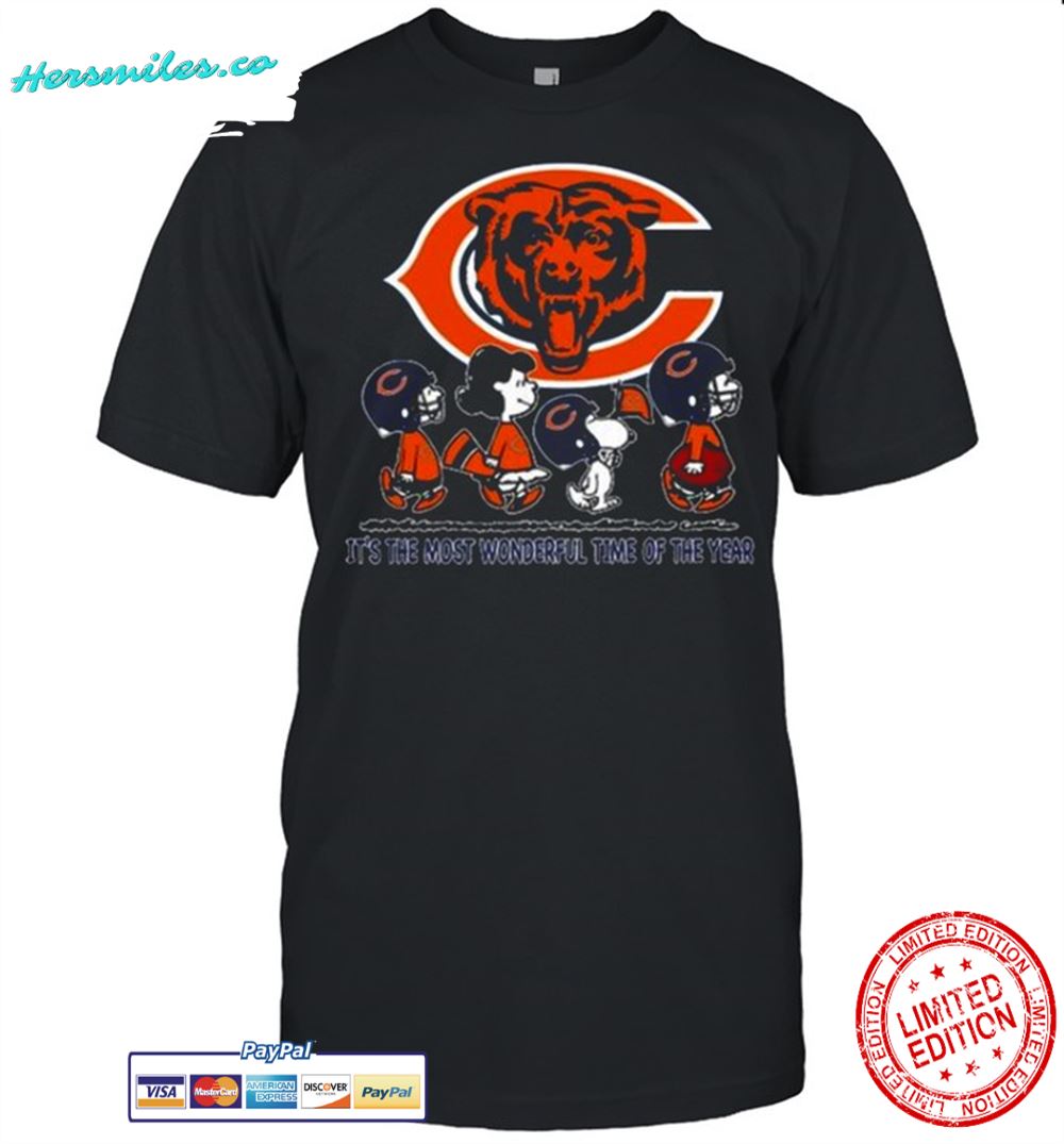 Chicago Bears the Peanuts Snoopy it’s the most wonderful time of the year shirt