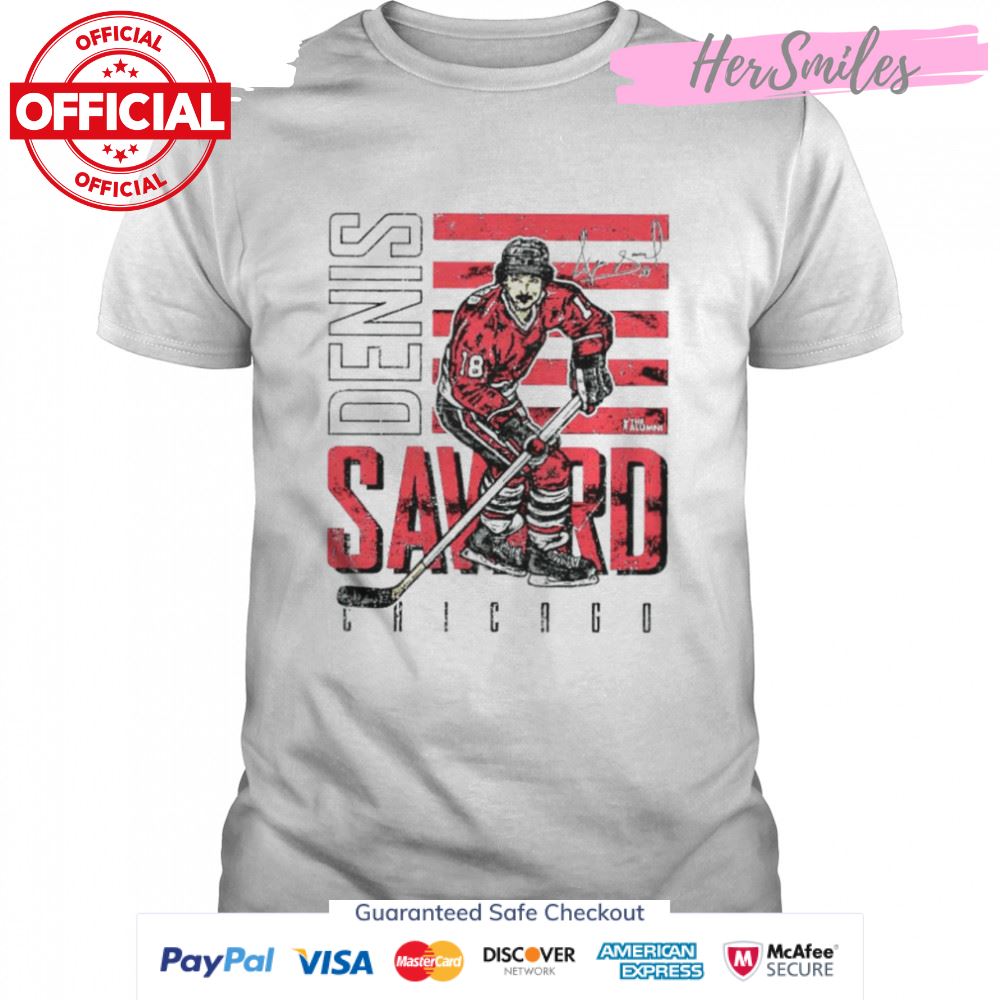 Chicago Blackhawks Denis Savard homage signature shirt