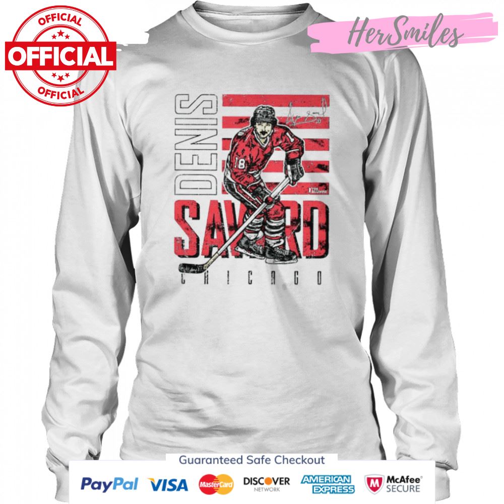 Chicago Blackhawks Denis Savard homage signature shirt Chicago Blackhawks Denis Savard homage signature shirt