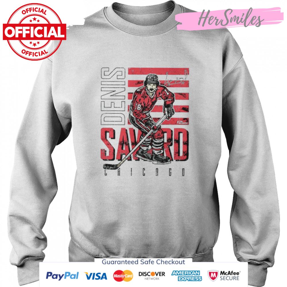 Chicago Blackhawks Denis Savard homage signature shirt Chicago Blackhawks Denis Savard homage signature shirt