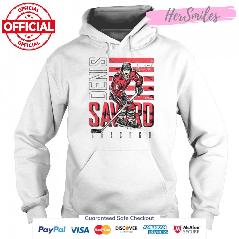 Chicago Blackhawks Denis Savard homage signature shirt Chicago Blackhawks Denis Savard homage signature shirt