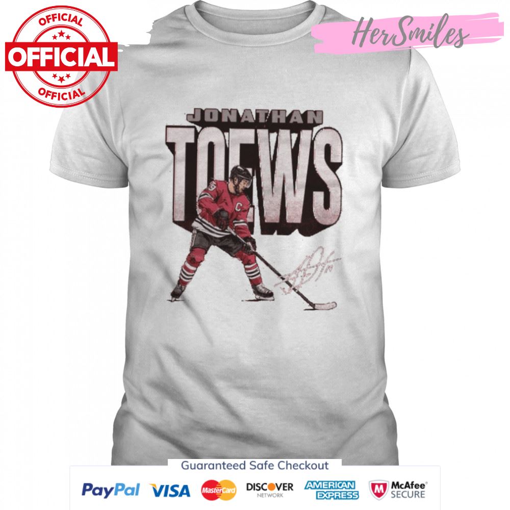 Chicago Blackhawks Jonathan Toews bold signature shirt Chicago Blackhawks Jonathan Toews bold signature shirt