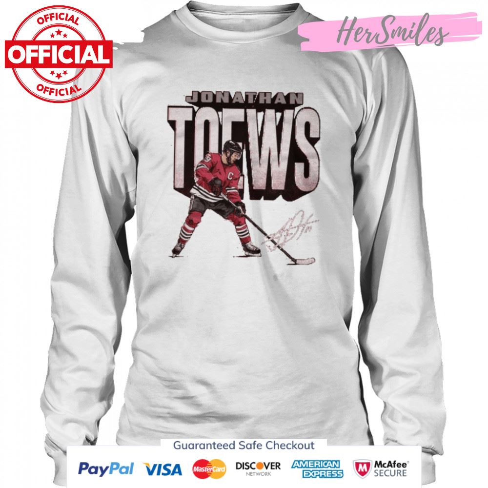 Chicago Blackhawks Jonathan Toews bold signature shirt Chicago Blackhawks Jonathan Toews bold signature shirt