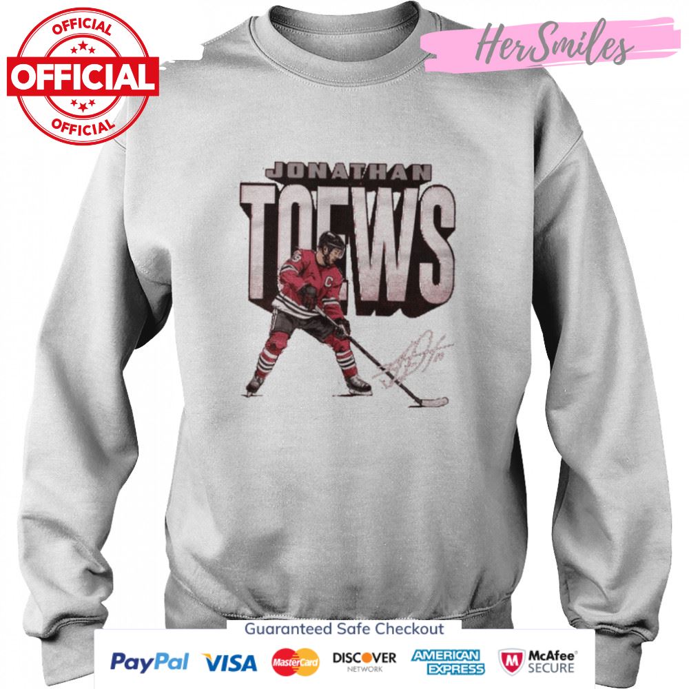 Chicago Blackhawks Jonathan Toews bold signature shirt Chicago Blackhawks Jonathan Toews bold signature shirt