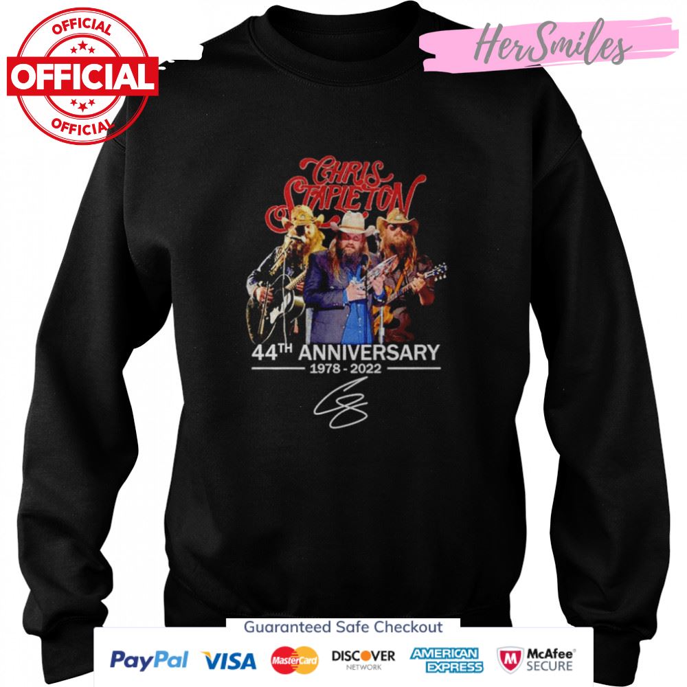 Chris Stapleton 44th anniversary 1978 2022 signature shirt Chris Stapleton 44th anniversary 1978 2022 signature shirt