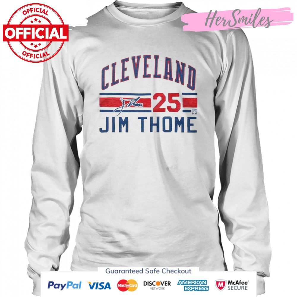 Cleveland Jim Thome 25 Signature Jersey Shirt Cleveland Jim Thome 25 Signature Jersey Shirt