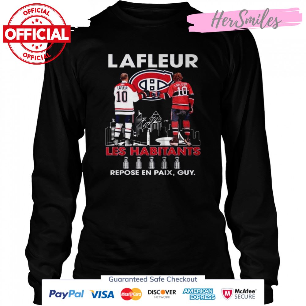 Colorado Avalanche Lafleur les habitants repose en paix guy signatures shirt Colorado Avalanche Lafleur les habitants repose en paix guy signatures shirt