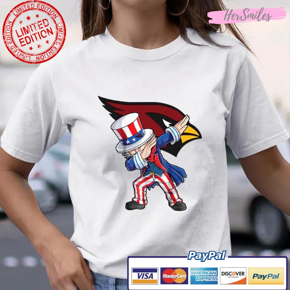 Dabbing Uncle Sam The Fourth of July Arizona Cardinals T Shirt