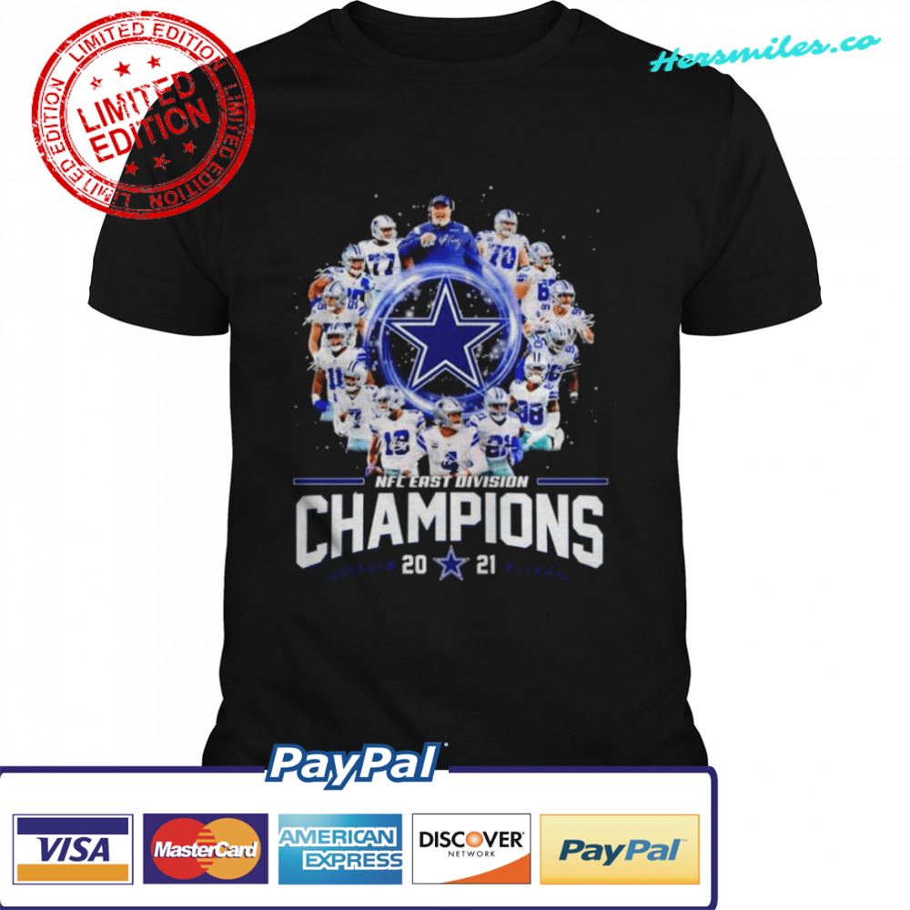 Dallas Cowboys 2021 NFC East Division Champions signatures T-shirt