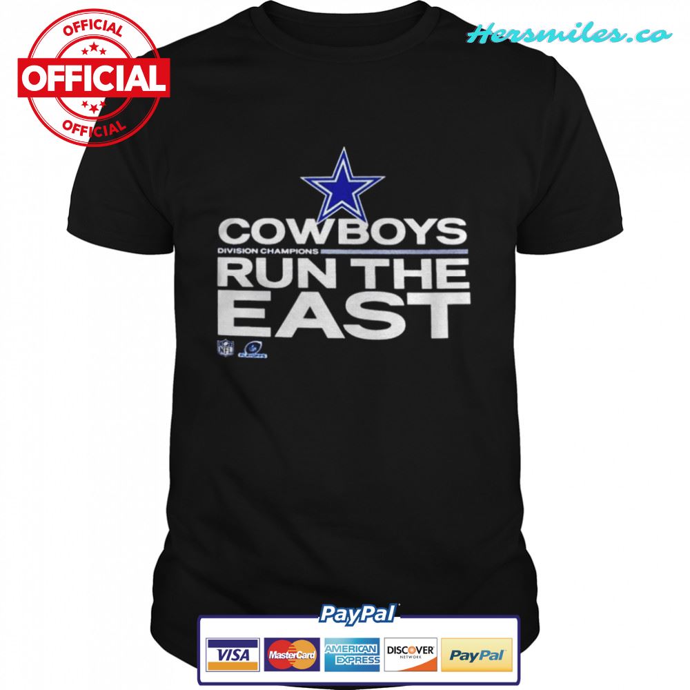 Dallas Cowboys Run The East 2021 NFC East Division Champions Trophy Collection T-shirt