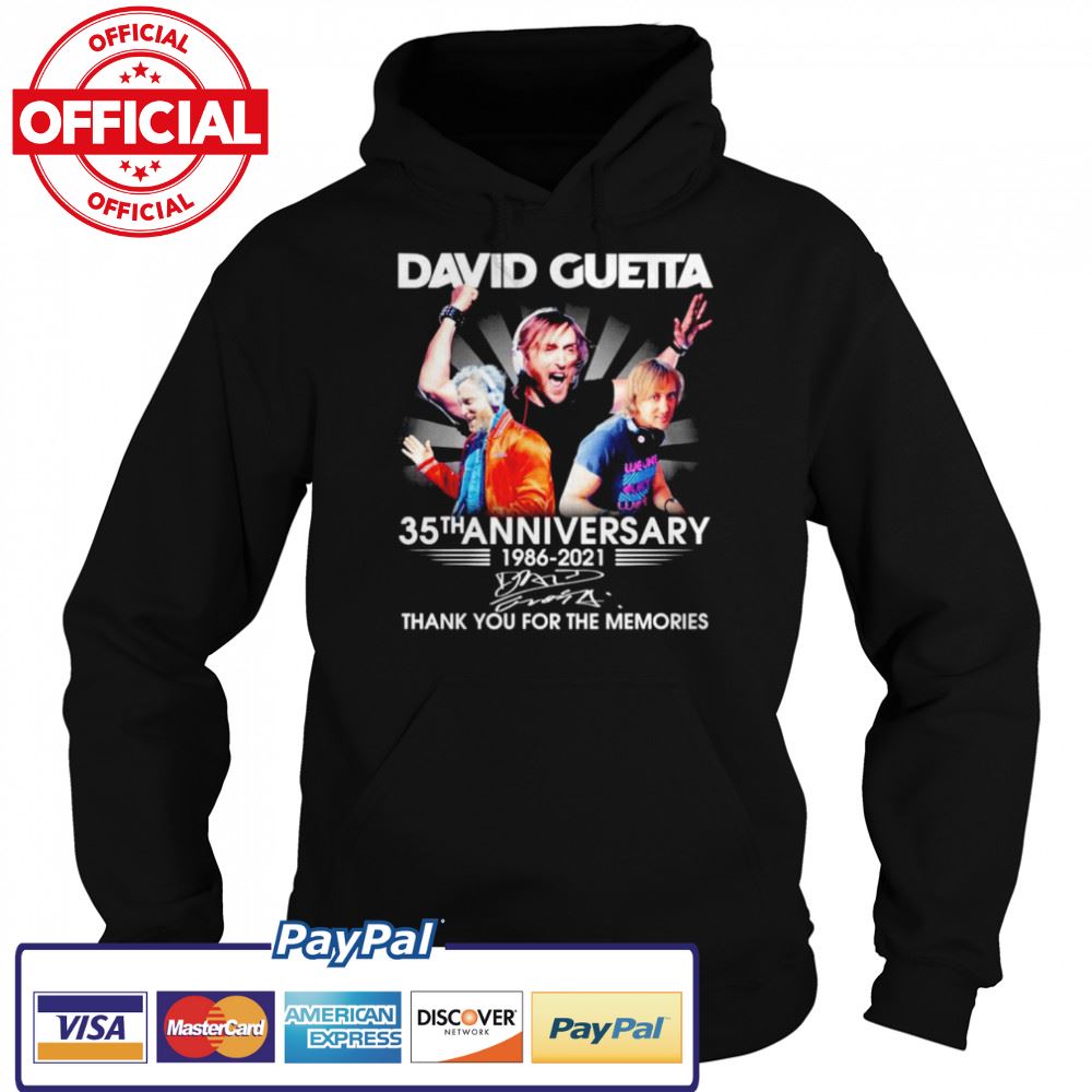 David Guetta 35th anniversary 1986-2021 signature shirt David Guetta 35th anniversary 1986-2021 signature shirt
