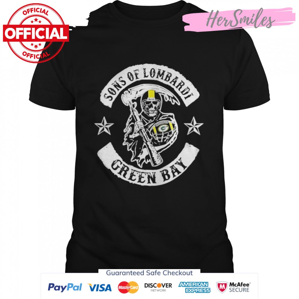 Death Skull Sons Of Lombardi Green Bay Packers Shirt