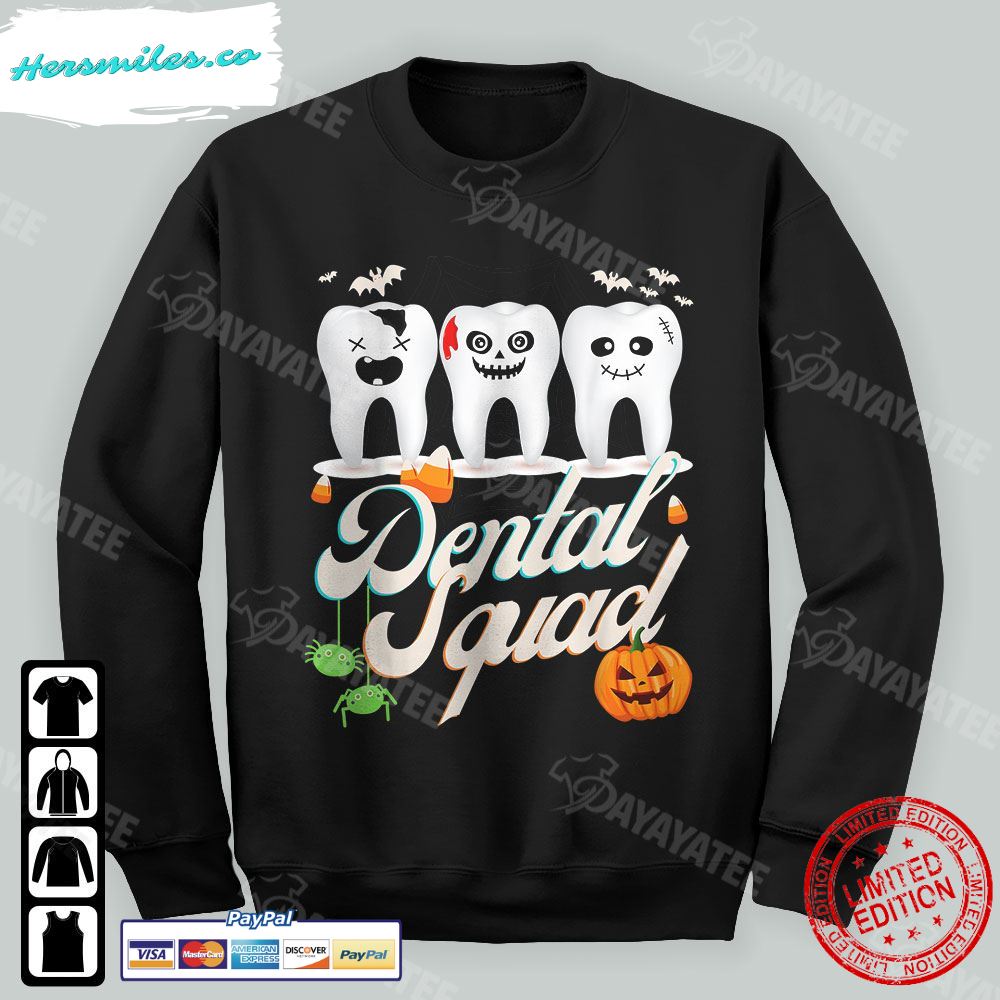 Dental Squad Shirt Scary Dentist Costume Halloween T-Shirt