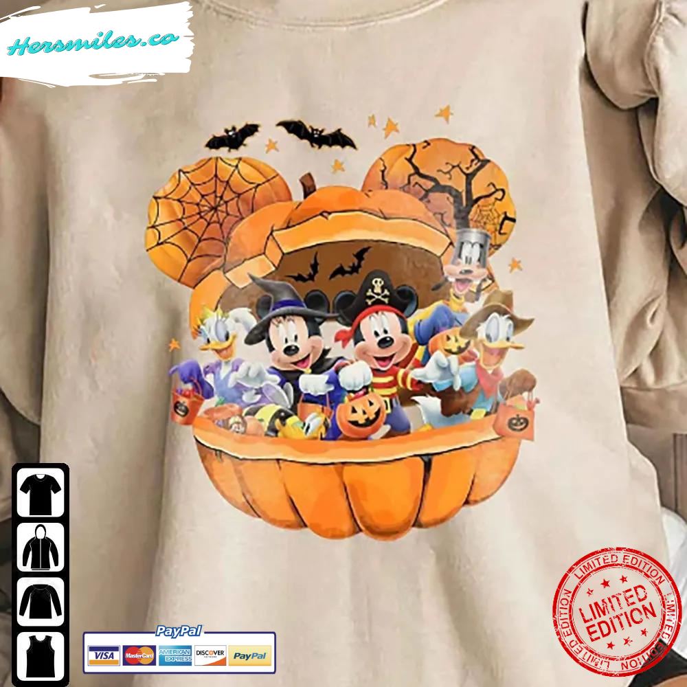 Disney Halloween Pumpkin Shirt Mickey And Friends T-Shirt