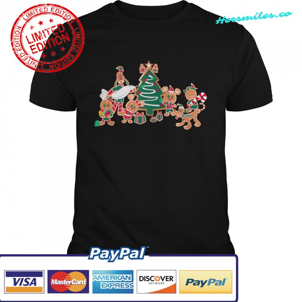 Disney Mickey Minnie Goofy Pluto Chip Dale Christmas Tree T-Shirt