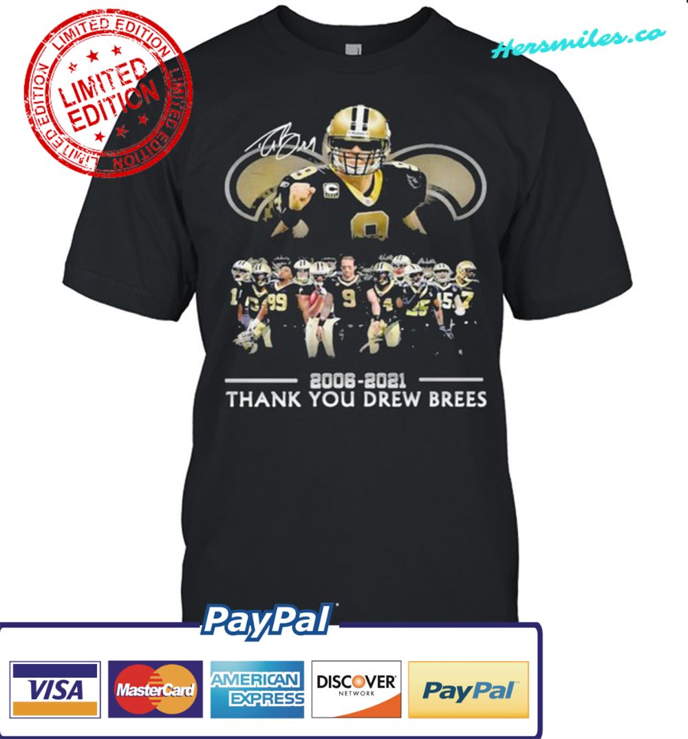 Drew Brees Legend New Orleans Saints Thanks For The Memories Signature Shirt