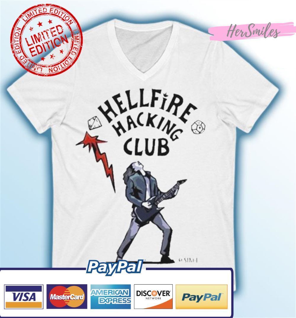 Eddie Munson Stranger Things Hellfire Hacking Club Graphic T-Shirt