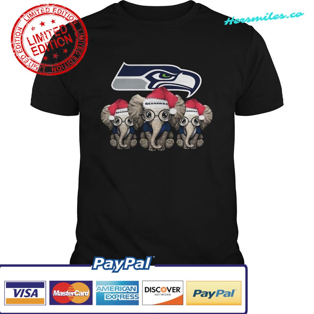 Elephant Santa Seattle Seahawks shirt