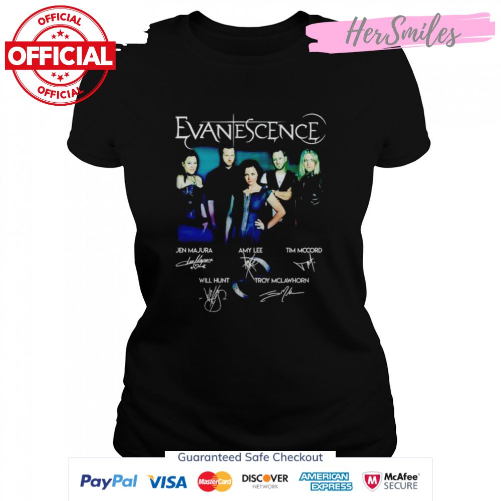 Evanescence members signature shirt