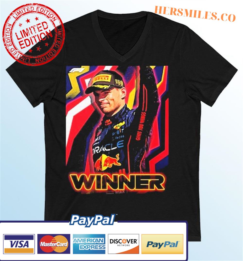 F1 Oracle Red Bull Racing Max Verstappen Winner Graphic T-Shirt
