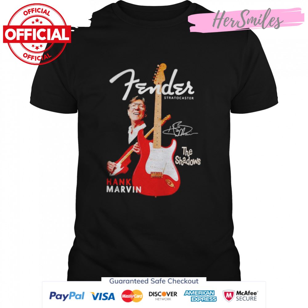 Fender stratocaster Hank Marvin the shadows signature shirt Fender stratocaster Hank Marvin the shadows signature shirt