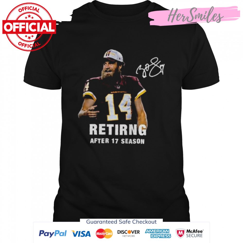 Fitzpatrick retiring after 17 season in nfl signature shirt