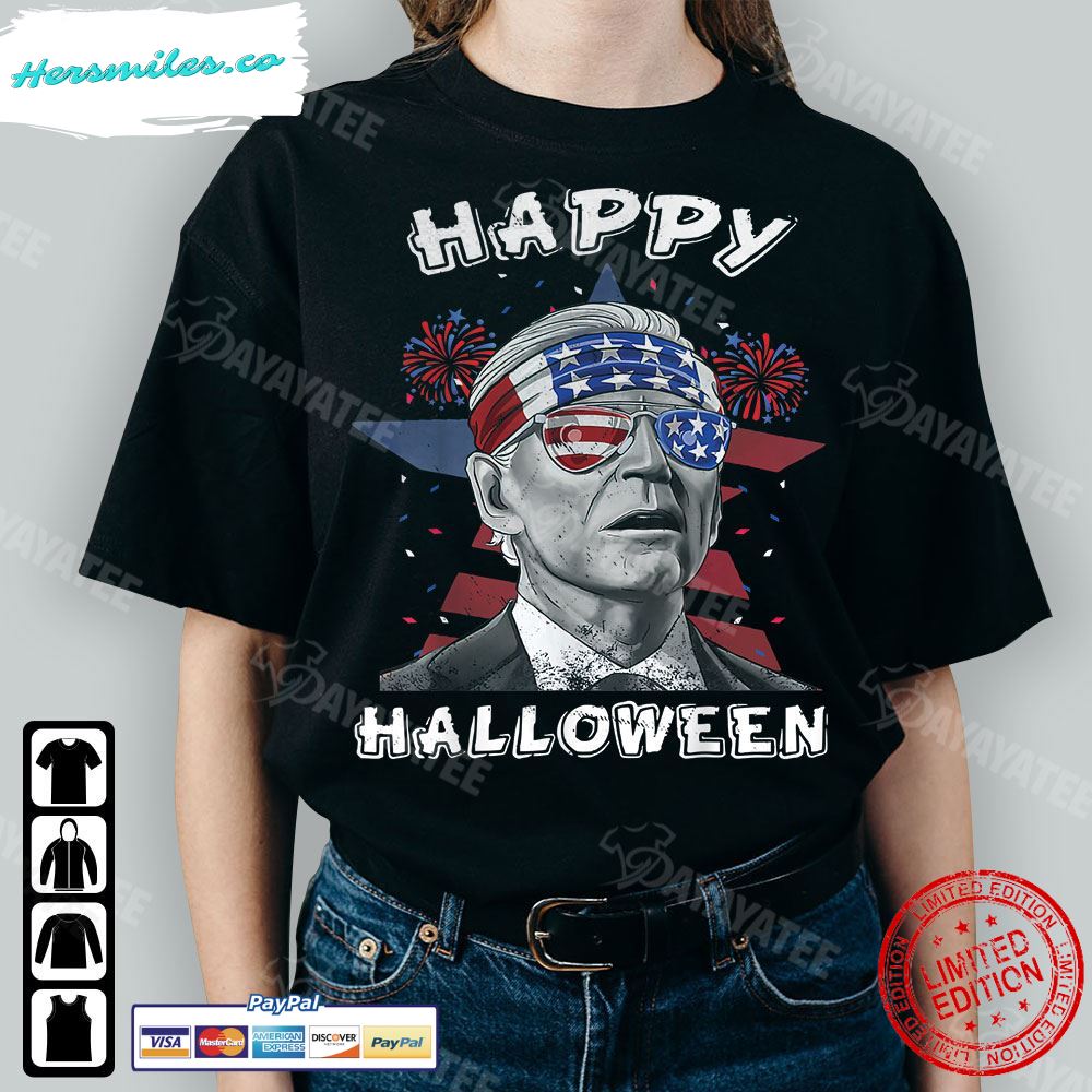 Funny Joe Biden Happy Halloween Tank Top 4Th Of July Shirt T-Shirt