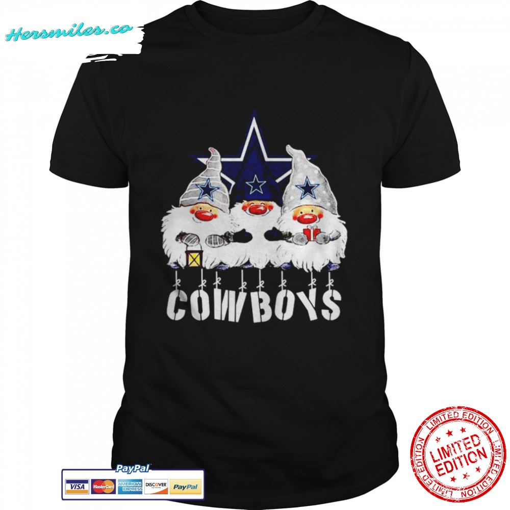Gnomies Dallas Cowboys Christmas T-shirt