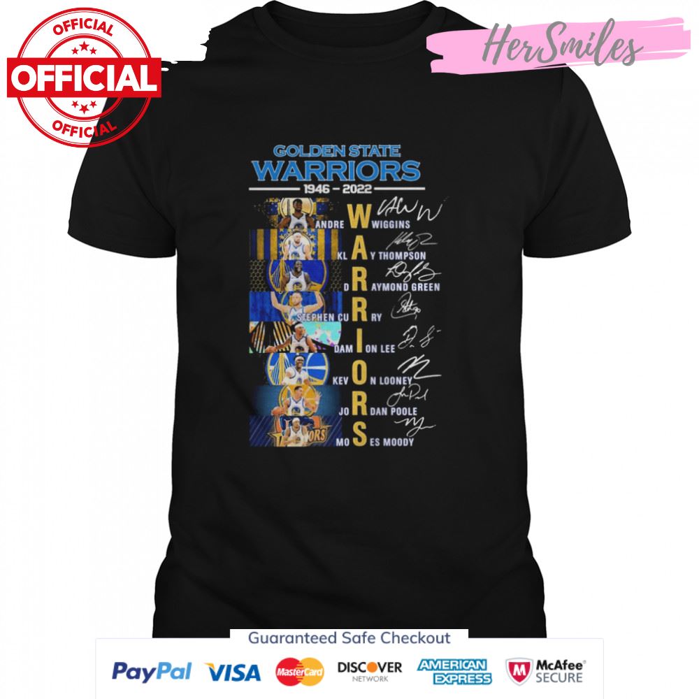 Golden State Warriors 1946-2022 NBA Finals Champions Signatures Shirt