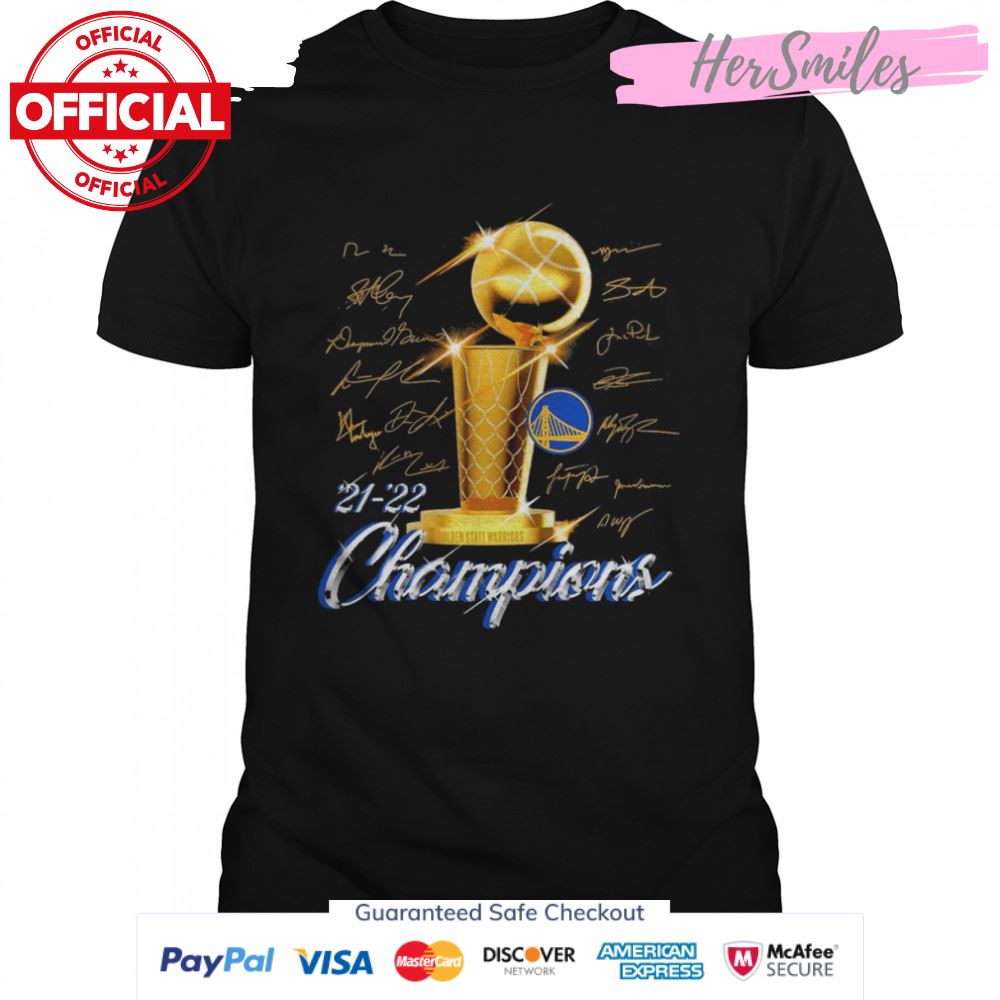 Golden State Warriors 2022 NBA Finals Champions Forward Roster Signature T-Shirt