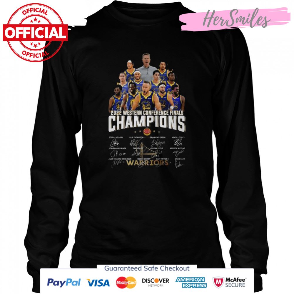 Golden State Warriors 2022 western conference finals champions signatures shirt Golden State Warriors 2022 western conference finals champions signatures shirt