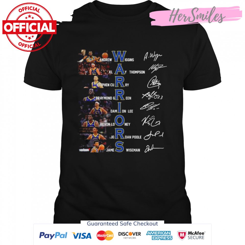 Golden State Warriors all team 2022 signatures shirt