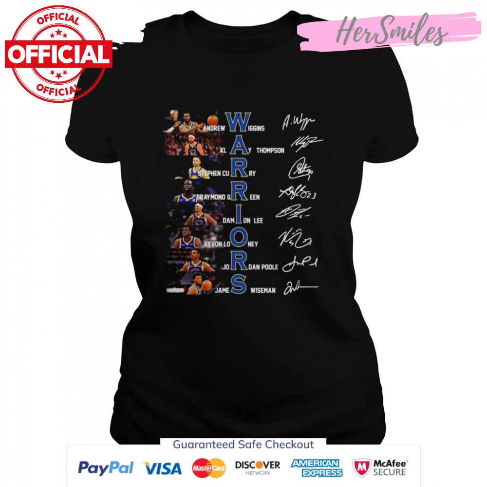Golden State Warriors all team 2022 signatures shirt