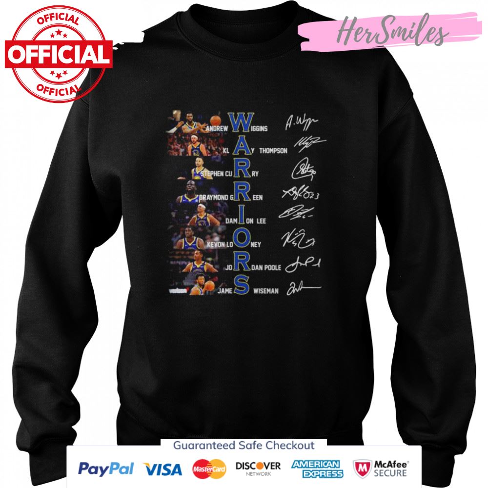 Golden State Warriors all team 2022 signatures shirt Golden State Warriors all team 2022 signatures shirt
