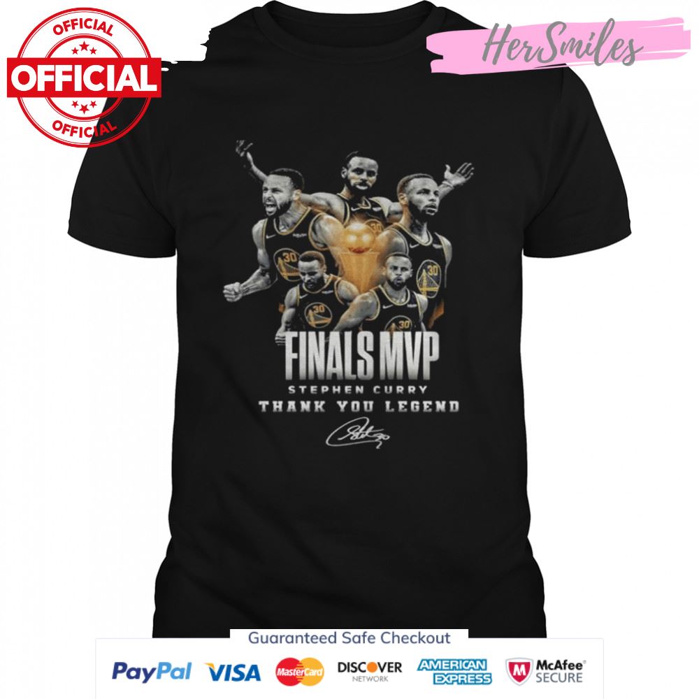 Golden State Warriors finals MVP Stephen Curry thank you legend signature shirt