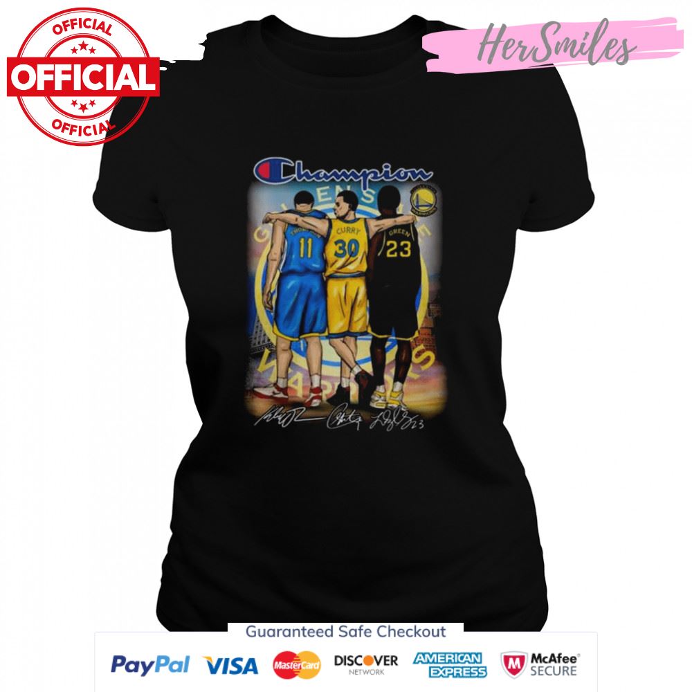 Golden State Warriors Klay Thompson Curry Green signatures shirt