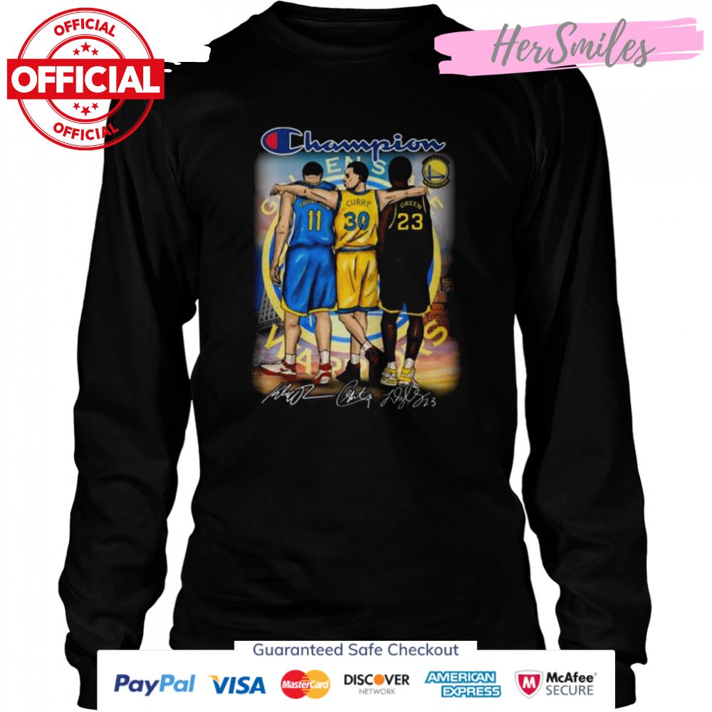 Golden State Warriors Klay Thompson Curry Green signatures shirt Golden State Warriors Klay Thompson Curry Green signatures shirt
