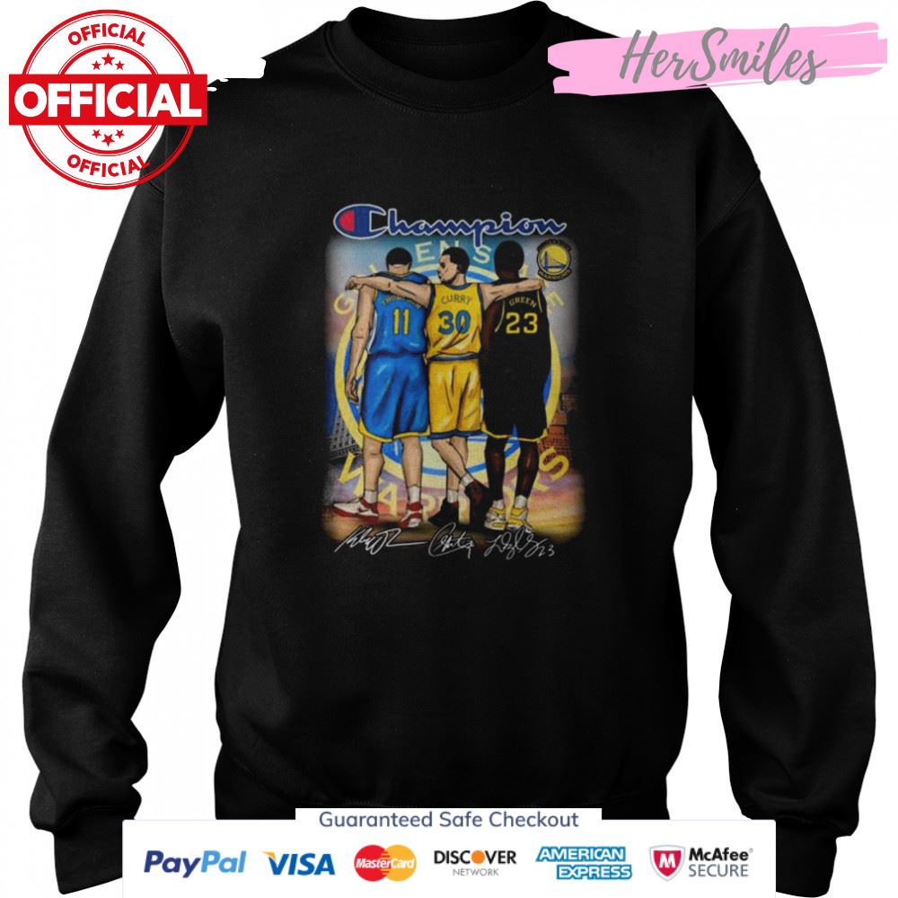 Golden State Warriors Klay Thompson Curry Green signatures shirt Golden State Warriors Klay Thompson Curry Green signatures shirt