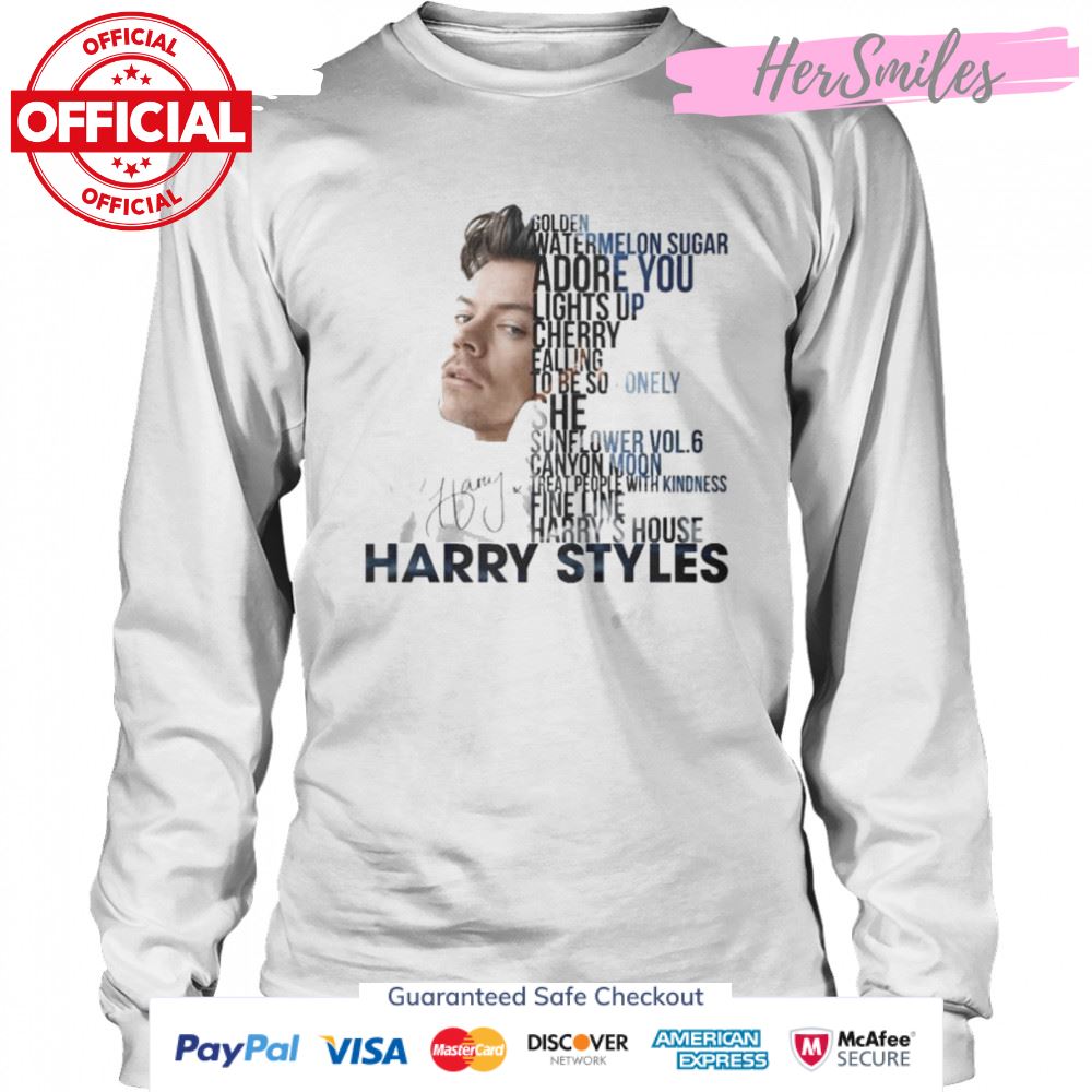 Golden Watermelon Sugar Adore You Lights Harry Styles Signature T-Shirt Golden Watermelon Sugar Adore You Lights Harry Styles Signature T-Shirt