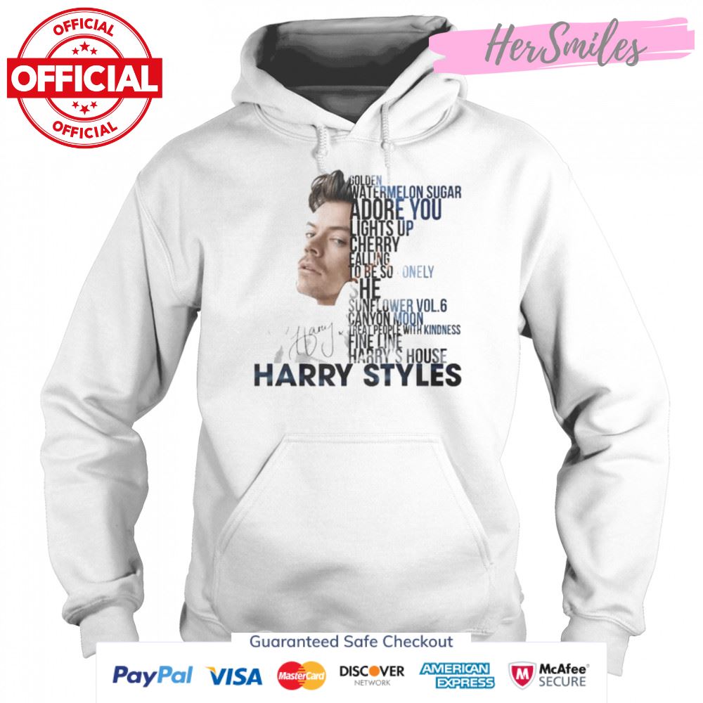 Golden Watermelon Sugar Adore You Lights Harry Styles Signature T-Shirt Golden Watermelon Sugar Adore You Lights Harry Styles Signature T-Shirt